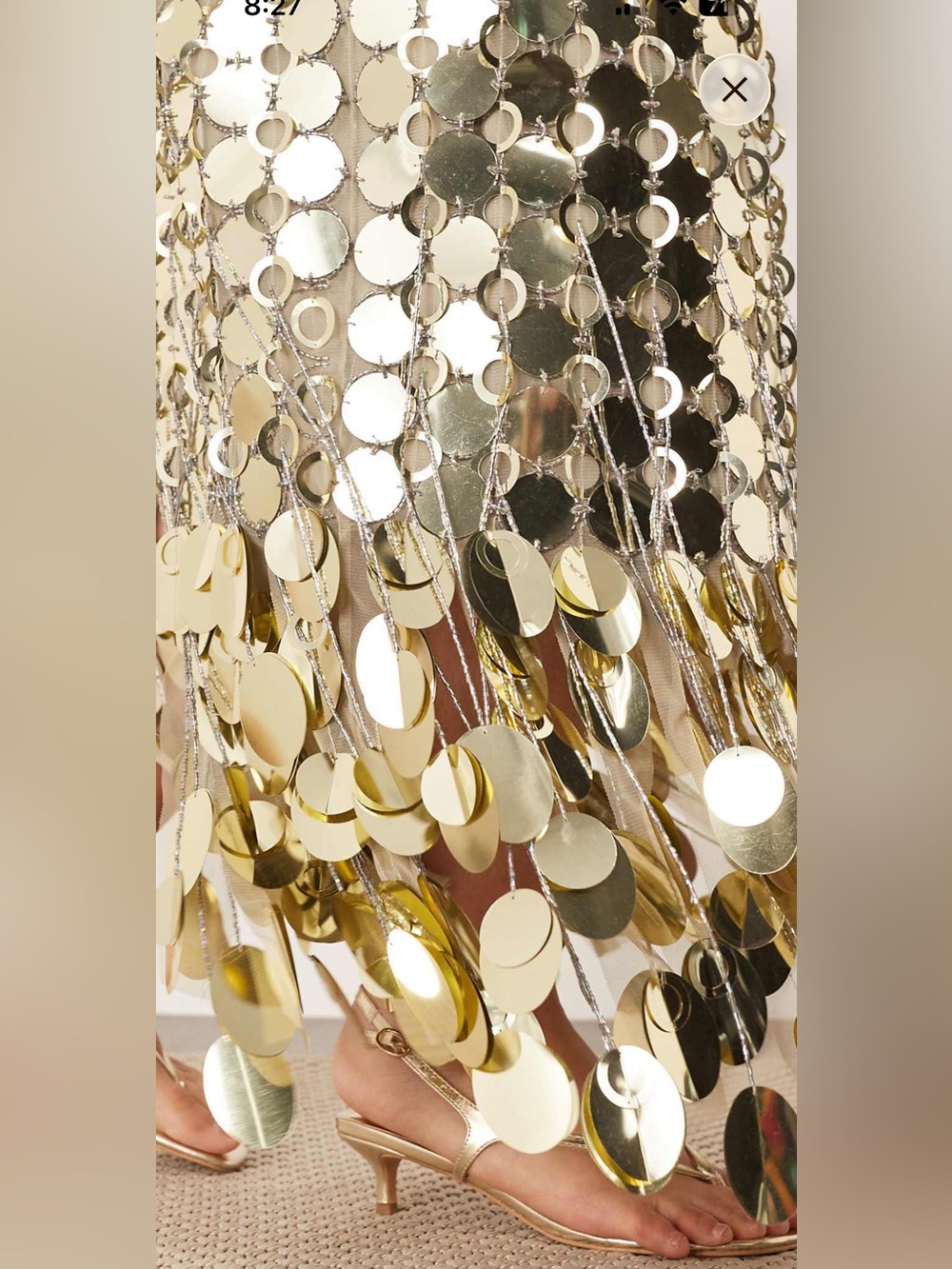 Gold Disc Chainmail Fringe Skirt - Picture 3 of 4